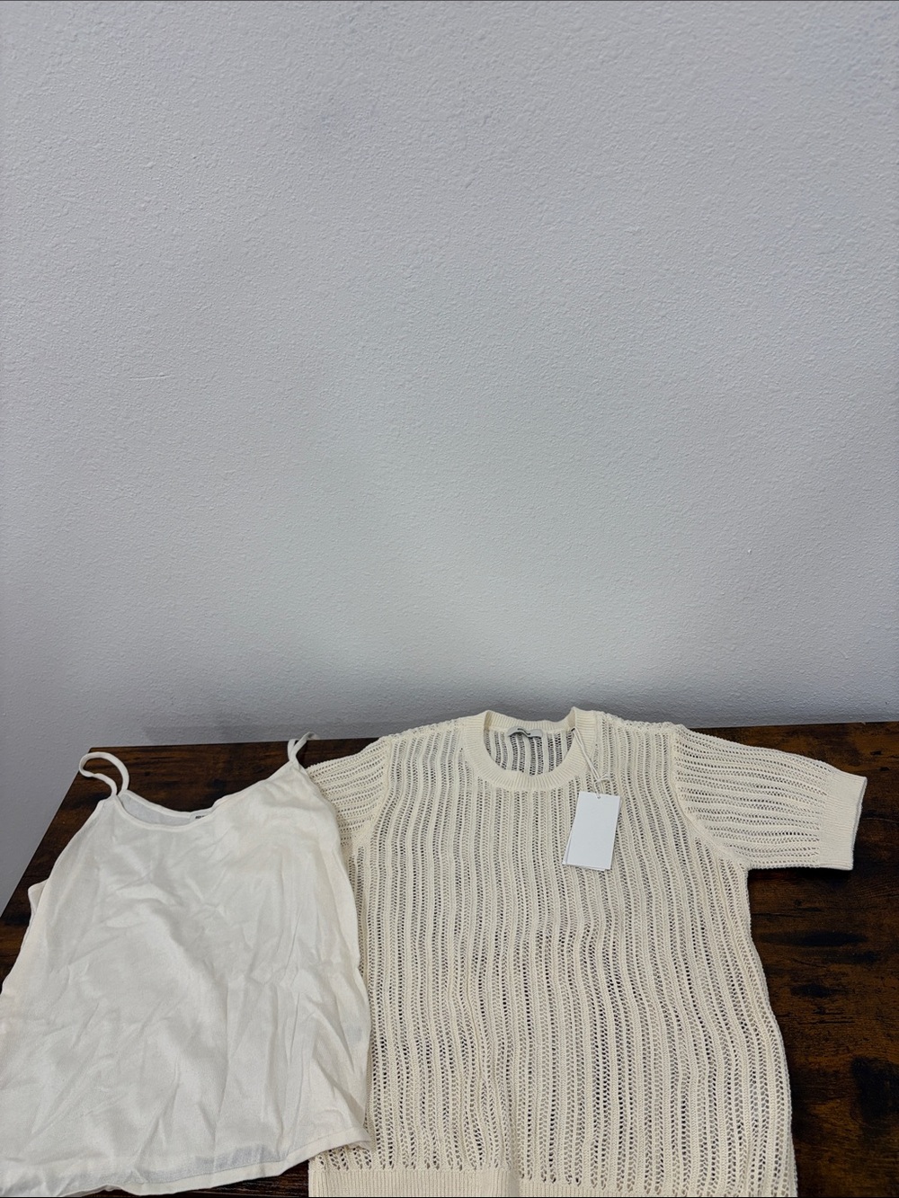 Buck Mason Women’s Coastline Crochet Tee Natural Size Large NWT Retail $198